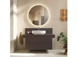 Duravit Balcoon Konsole BA90570IGIG0000 100 x 55 x 37 cm, 1 Ausschnitt, Becken Mitte, Schieferbraun matt