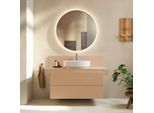 Duravit Balcoon Konsole BA90580IHIH0000 120 x 55 x 37 cm, 1 Ausschnitt, Becken Mitte, Terraccino matt