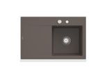 Villeroy und Boch Subway Style 45 Einbauspüle 334702TR rechts, mit Ablaufgarnitur, Excenterbetätigung, timber CeramicPlus, 78 x 51 cm