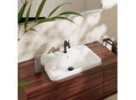 hansgrohe Xuniva Einbauwaschtisch 61068450 550x450mm, ohne Hahnloch, mit Überlauf, SmartClean, weiß