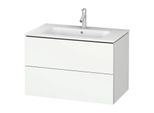 Duravit L-Cube Waschtischunterschrank LC624101818 wandhängend, 82x55,5x48,1 cm, 2 Schubladen, Weiß Matt