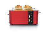 Arendo Toaster Edelstahl, Langschlitz, Touch Display, Bräunungsgrad- & Restzeitanzeige, 1 langer Schlitz, 2 Scheiben, 1000 W, Brötchenaufsatz, wärmeisoliert
