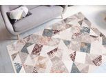 Teppich ME GUSTA "Akropolis 225", rosa (grau, lachsrosa), B:120cm H:12mm L:180cm, Polyester, Teppiche, Teppich, flacher Teppich mit Baumwollrücken, attraktiver Vintage-Look