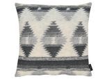 Dekokissen APELT "Sierra", grau (grau, natur, taupe), B:49cm L:49cm, Obermaterial: 65% Wolle, 35% Polyester, Dekokissen_Sitzkissen_Kissenhüllen