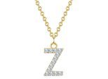 Kette mit Anhänger GLANZSTÜCKE MÜNCHEN "GSM1955", gelbgold, Halsketten, Damen, 40,0cm Basiskette + 5,0cm Verlängerung,mit Zirkonia, Silber 925 (Sterlingsilber), mit Buchstaben-Anhänger