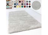 Hochflor-Teppich ESPRIT "Relaxx ESP-4150" Gr. 31, grau (hellgrau, creme, meliert), B:130cm H:25mm L:190cm, Kunstfaser, Teppiche, Wohnzimmer, sehr große Farbauswahl, weicher dichter Hochflor