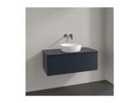 Villeroy und Boch Antao Waschtisch-Unterschrank K31110HG 100x36x50cm, Waschbeckenplattenfarbe Lack, midnight blue matt lacquer