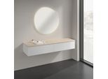 Villeroy und Boch Antao Sideboard K42003GF 160x26,8x50cm, Waschbeckenplattenfarbe botticino, glossy white lacquer
