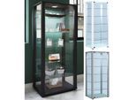 VCM Glasvitrine stehend Vitrine Glas mit ESG-Sicherheitsglas Maße ca. H. 115 x B. 50 x T. 38 cm Standvitrine Glas Modern und platzsparend Glas Vitrinenschrank – Kavisa L