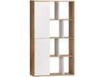 Livetastic Regal , Naturfarben, Weiss , Holzwerkstoff , 4 Fächer , 90x159x29.5 cm , Wohnzimmer, Regale, Bücherregale