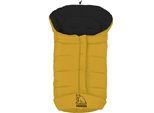 Fußsack HEITMANN FELLE "Eisbärchen - Winterfußsack Copy Fleece", Kinder, gelb (ocker), Polyester, Fußsäcke Fußsack, mit Fleecefutter, Mumienform möglich, für Kinderwagen, waschbar