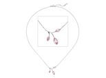 Kette mit Anhänger JOBO "Zweig mit Knospen", silber 925, Halsketten, Damen, Silber 925 (Sterlingsilber), L: 45, 925 Silber mit rosa Zirkonia 45 cm