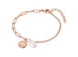 Armband VALERO PEARLS "VP760", roségold, weiß, Armbänder, Damen, Edelstahl, Armband, mit Süßwasser-Zuchtperle
