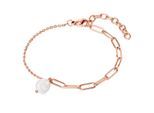 Armband VALERO PEARLS "VP780", rosa (roségold), Armbänder, Damen, Edelstahl, Armband, mit Süßwasser-Zuchtperle