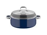 WMF Schmortopf Fusiontec® Mineral Pro - Tim Raue Edition, Dunkelblau, Metall, 5.9 L, rund, Made in Germany, backofengeeignet, Kochen, Töpfe, Schmortöpfe