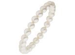 Armband JOBO "Muschelkern-Perlen 8 mm", weiß, Armbänder, Damen, 17cm, Perlen, Armband, weiß 17 cm