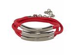 Armband STEUER, rot, Armbänder, Damen, 67cm, Synthetik, glänzend, Armband