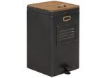 Livetastic Abfalleimer , Naturfarben, Schwarz , Metall , Tanne , massiv , 51.2 l , 35x63x45.5 cm , Haushalt & Kleinelektro, Reinigung, Eimer & Abfallsysteme