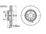 ATE Bremsensatz IJF141CR61 Bremsensatz, Scheibenbremse vorne rechts links belüftet 302mm für VAUXHALL SAAB OPEL 1605079 93176379 93188113