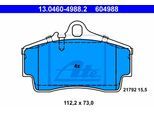 ATE Bremsensatz, Scheibenbremse Bremsensatz-Hinterachse ijf141evb1 Hinterachse Gelocht/innenbel. 299mm 24mm für Porsche