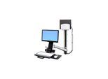 Ergotron StyleView Sit-Stand Combo System mit Medium Silver CPU Halter