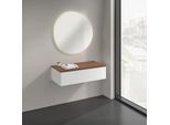 Villeroy und Boch Antao Sideboard K40102MT 100x26,8x50cm, Waschbeckenplattenfarbe warm walnut, white matt lacquer