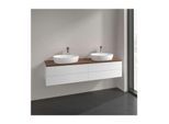 Villeroy und Boch Antao Waschtisch-Unterschrank K28112MT 160x36x50cm, Waschbeckenplattenfarbe warm walnut, white matt lacquer