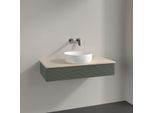 Villeroy und Boch Antao Waschtisch-Unterschrank K09113HL 100x19x50cm, Waschbeckenplattenfarbe botticino, leaf green matt lacquer