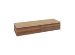 Villeroy und Boch Antao Sideboard L42101HM mit Beleuchtung, 2 Auszüge, 1600 x 268 x 500 mm, Front mit Struktur, Warm Walnut / Honey Oak