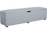 Hockerbank HOME AFFAIRE "Knobbed", grau, B:120cm H:42cm T:40cm, Struktur fein (100% Polyester) für Bett Classico, Piazza, Premium und Vega;Struktur (100% Polyester) für Bett Crato und Lucina;Struktur (60% Baumwolle, 40% Leinen) für Bett Kiss;Kunstleder für Bett Natura;Struktur (100% Polyester) für Bett Nordica, Hocker, Hockerbank mit Stauraum, Breite 120 cm und 160 cm