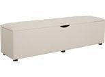 Hockerbank HOME AFFAIRE "Knobbed", beige, B:120cm H:42cm T:40cm, Struktur fein (100% Polyester) für Bett Classico, Piazza, Premium und Vega;Struktur (100% Polyester) für Bett Crato und Lucina;Struktur (60% Baumwolle, 40% Leinen) für Bett Kiss;Kunstleder für Bett Natura;Struktur (100% Polyester) für Bett Nordica, Hocker, Hockerbank mit Stauraum, Breite 120 cm und 160 cm