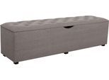 Hockerbank HOME AFFAIRE "Knobbed", braun (schlamm), B:120cm H:42cm T:40cm, Struktur fein (100% Polyester) für Bett Classico, Piazza, Premium und Vega;Struktur (100% Polyester) für Bett Crato und Lucina;Struktur (60% Baumwolle, 40% Leinen) für Bett Kiss;Kunstleder für Bett Natura;Struktur (100% Polyester) für Bett Nordica, Hocker, Hockerbank mit Stauraum, Breite 120 cm und 160 cm