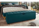 Hockerbank HOME AFFAIRE "Checked", blau (petrol), B:160cm H:42cm T:40cm, Struktur fein (100% Polyester) für Bett Classico, Piazza, Premium und Vega;Struktur (100% Polyester) für Bett Crato und Lucina;Struktur (60% Baumwolle, 40% Leinen) für Bett Kiss;Kunstleder für Bett Natura;Struktur (100% Polyester) für Bett Nordica, Hocker, mit Stauraum, Breite 120 cm und 160 cm, als Bettbank geeignet
