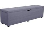 Hockerbank HOME AFFAIRE "Standard", blau (blau, grau), B:160cm H:42cm T:40cm, Struktur fein (100% Polyester) für Bett »Classico«, »Piazza«, »Premium« und »Vega«;Struktur (100% Polyester) für Bett »Crato« und »Lucina«;Struktur (60% Baumwolle, 40% Leinen) für Bett »Kiss«;Kunstleder für Bett »Natura«;Struktur (100% Polyester) für Bett »Nordica«, Hocker, Breite 120cm oder 160cm, auch als Garderobenban