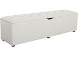 Hockerbank HOME AFFAIRE "Knobbed", beige, B:160cm H:42cm T:40cm, Struktur fein (100% Polyester) für Bett Classico, Piazza, Premium und Vega;Struktur (100% Polyester) für Bett Crato und Lucina;Struktur (60% Baumwolle, 40% Leinen) für Bett Kiss;Kunstleder für Bett Natura;Struktur (100% Polyester) für Bett Nordica, Hocker, Hockerbank mit Stauraum, Breite 120 cm und 160 cm