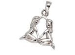 Sternzeichenanhänger JOBO "Anhänger Sternzeichen", silber 925, Schmuckanhänger, Damen, Zwilling, Silber 925 (Sterlingsilber), 925 Silber rhodiniert