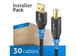 PureLink FlexInstall USB-A auf USB-B Kabel USB 2.0 480Mbps 2.00m - Installer Pack 30 Stk.