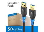 PureLink FlexInstall USB-A auf USB-A Kabel USB 3.0 5Gbps 1.00m - Installer Pack 50 Stk.