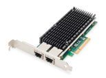 Digitus 2-Port 10 Gigabit Ethernet Netzwerkkarte, RJ45, PCI Express, Intel Chipsatz