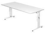 HAMMERBACHER höhenverstellbarer Schreibtisch VOS19/W/W weiß