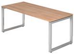 HAMMERBACHER höhenverstellbarer Schreibtisch VRS19/N/S nussbaum