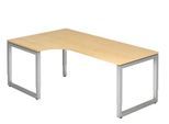 HAMMERBACHER VRS82/3/S höhenverstellbarer Schreibtisch 65 - 85 cm Silber / silber