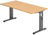 HAMMERBACHER höhenverstellbarer Schreibtisch VOS16/6/G buche