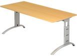 HAMMERBACHER höhenverstellbarer Schreibtisch VFS19/6/S buche