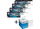 Bundle mit HP Original 973X Toner 4er Multipack + 2.500 Blatt HP Kopierpapier hochweiß
