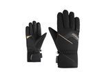 Multisporthandschuhe ZIENER "KARION-Z AS glove lady", Damen, Gr. 7.5, schwarz (schwarz.gold art), Materialmix, Handschuhe