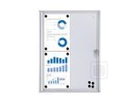 Showdown® Displays Economy XS Schaukasten 4x DIN A4 keine-Fach silber