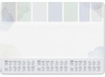 Sigel Papier-Schreibunterlage, Wochenplan, hellgrau/hellblau/hellgrün, ca. A2, Kalender 2026/2027/2028, DE/EN/FR/NL, 30 Blatt