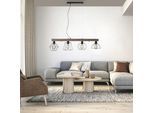 JUST LIGHT Pendelleuchte "KASKA", braun (holzfarben), 4, 1 Stk., Leuchten, ExklusiveE27, Pendelleuchte