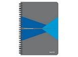 Notizbuch Leitz Office, DIN A5, 90 karierte Blatt, Spiralbindung, Kunststoff-Einband, FSC®-zertifiziert, blau